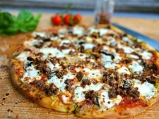 Sausage, Mushroom & Olive Pizza