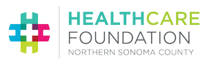 Health Care Foundation logo with colorful cross and text for Northern Sonoma County.